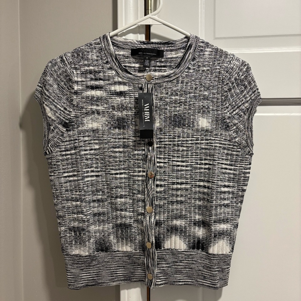 White House Black Market new with tag Cap Sleeve Space-Dyed Cardigan Sweater